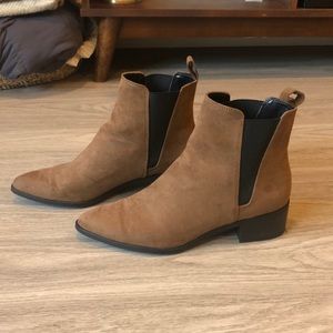 Brown Suede Chelsea Boots - Size 7